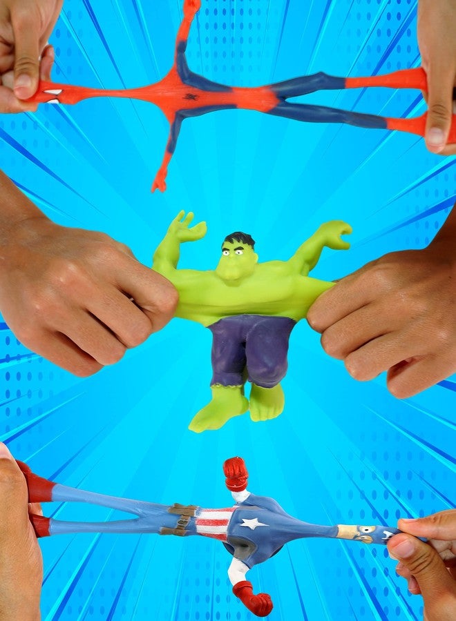 جا-رو ألعاب JA-RU مارفل أفنجرز المطاطية (قطعتان متنوعتان) هالك، سبايدرمان أو كابتن أمريكا. ألعاب ضغط وسحب للأبطال. لعبة مهدئة لتخفيف التوتر، ألعاب للأطفال والأولاد DEF-6900-2 - Image 4